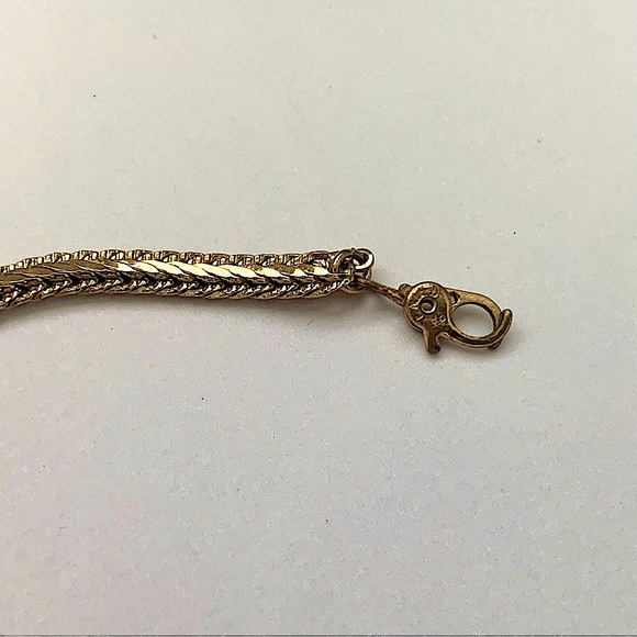 #SOLD# VINTAGE MONET GOLD-PLATED CUBAN WHEAT FILAGREE LINK ADJUSTABLE NECKLACE - Picture 6 of 14